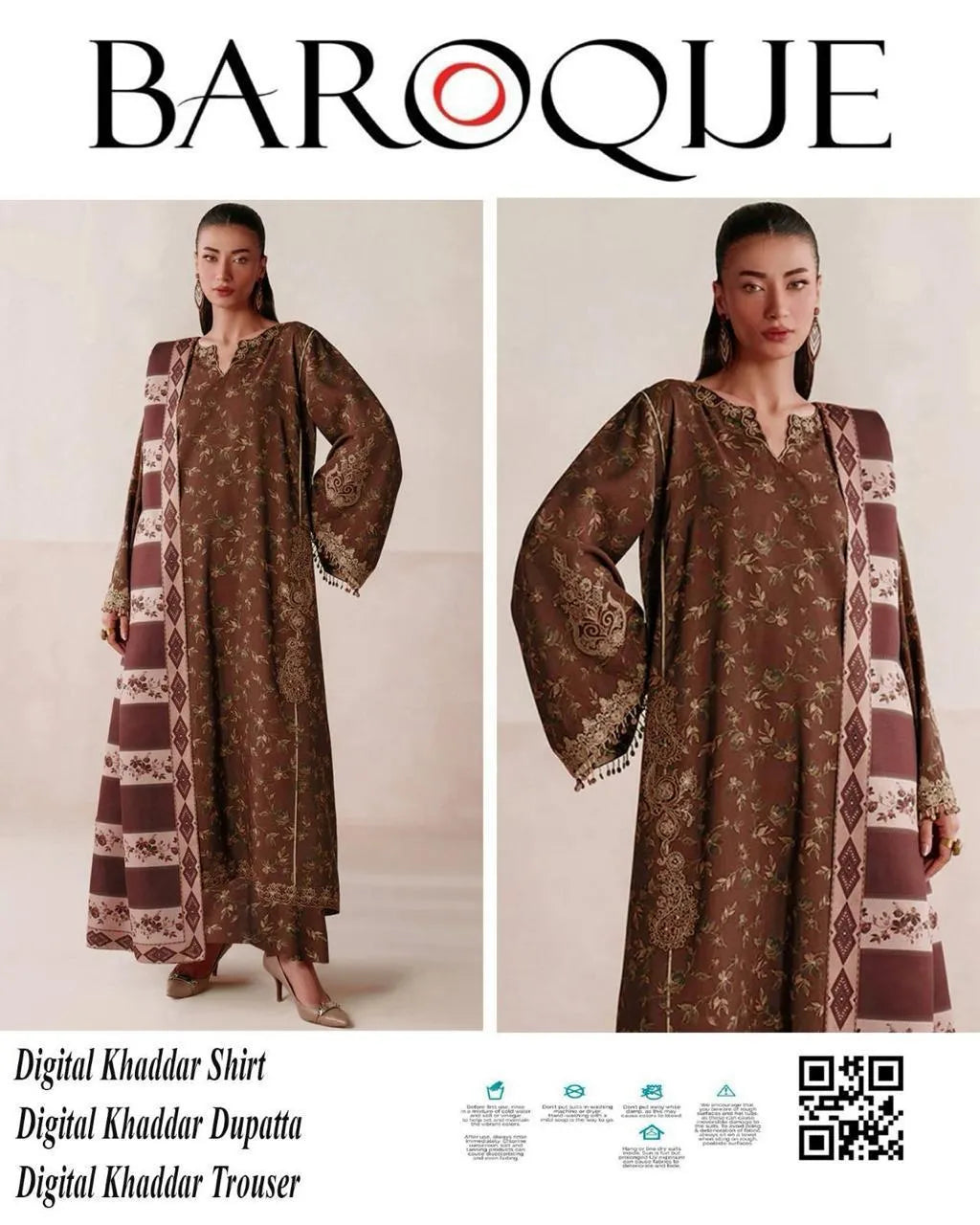Women's unstitched Khaddar digital print 3PCS
