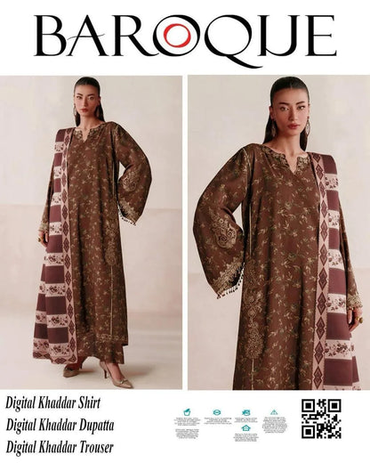 Women's unstitched Khaddar digital print 3PCS