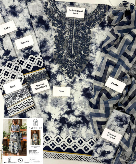 SAPPHIRE, new arrival Lawn & Chiffon