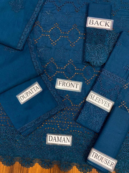 Fully Heavy Embroidered Lawn Front With Chikenkari Work