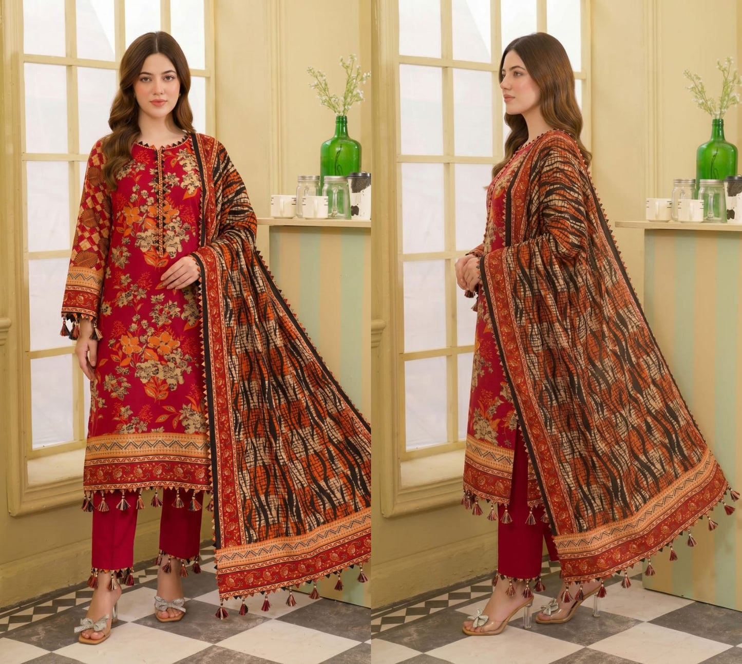 EMIRAH digital printed  lawn 9 colors vibrant color