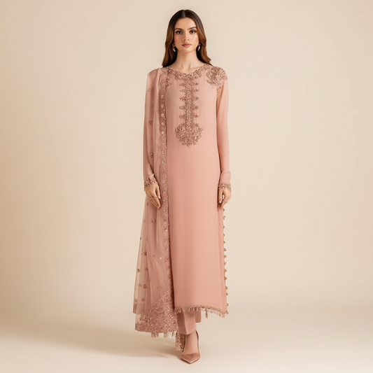 Iznik,UE-479 Luxury Formals, Chiffon & Malai