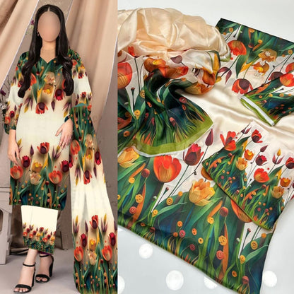 Lulusar, Tie & die digital printed 16 colour and design