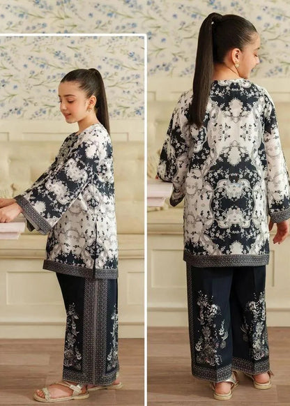 Arabic printed lawn kurta and shalwar 2 pcs
