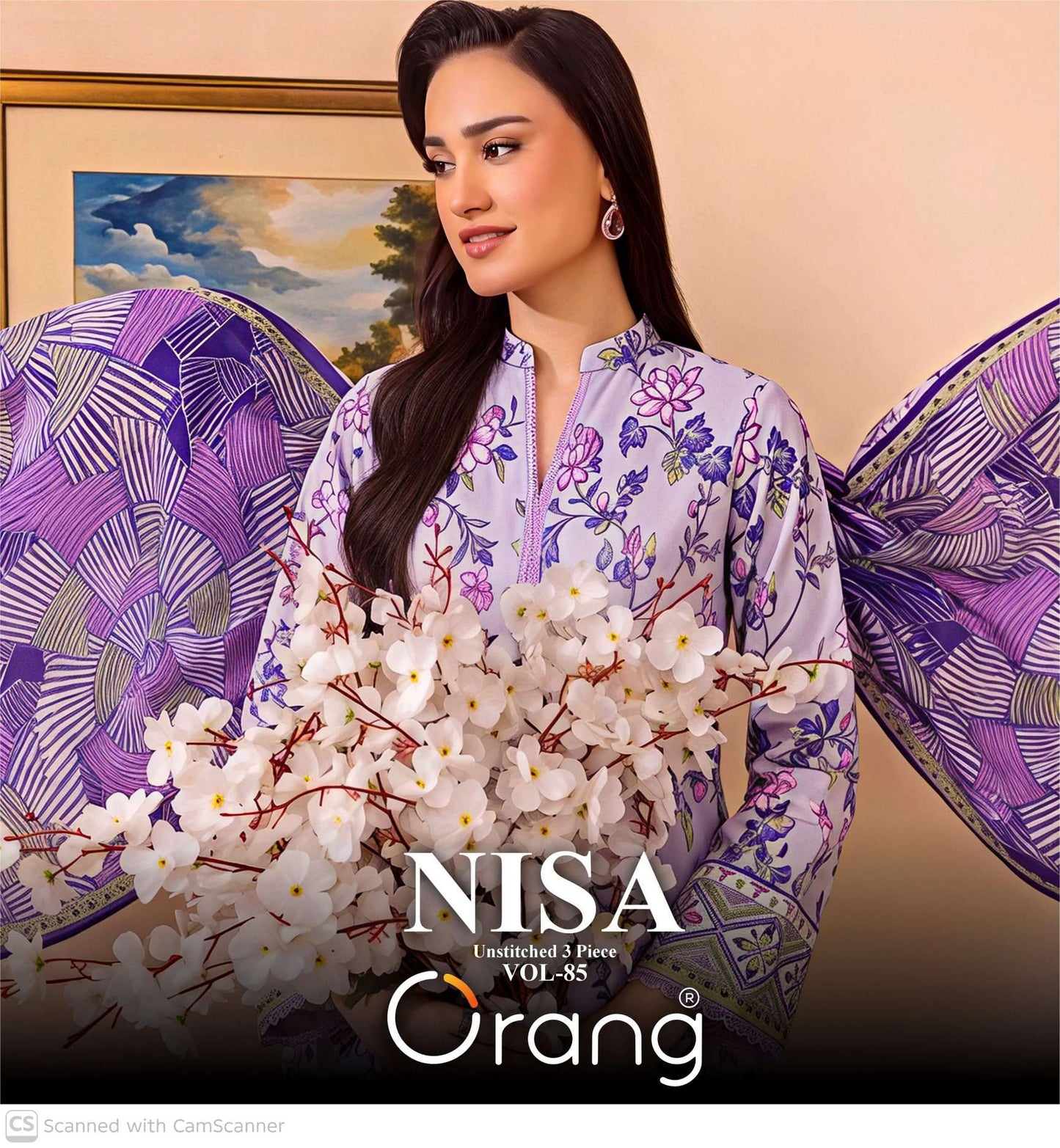 ORANG – NISA- Digital Printed Lawn Shirt & Dupatta