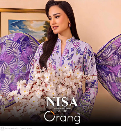 ORANG – NISA- Digital Printed Lawn Shirt & Dupatta
