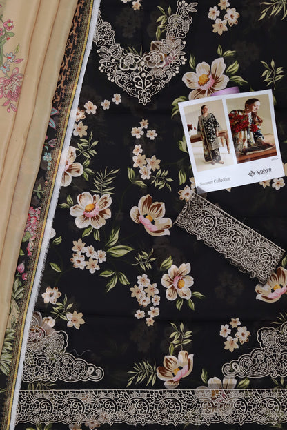 LAWN, 3Pc, Front  Embroidered Printed.