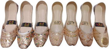 Ladies Khusa for festival days, wholesale price(Pack of six shoes/ Khusa of all sizes)