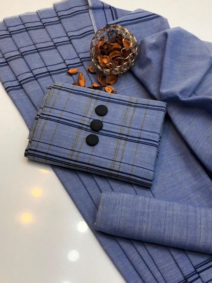 Soft Multani Khaddi Lawn Lining Shirt, 3Pcs 7 colors