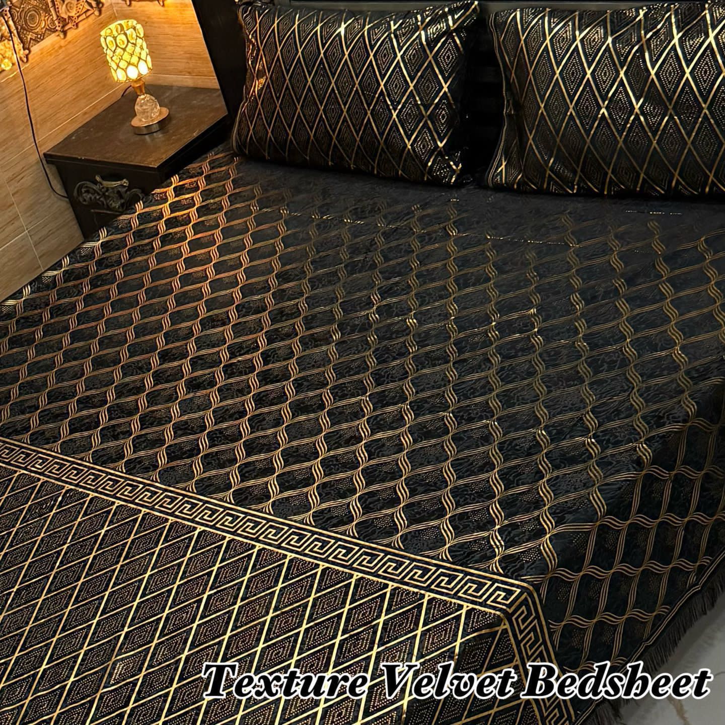 3PC Texture Velvet Bedsheet 25 colour's