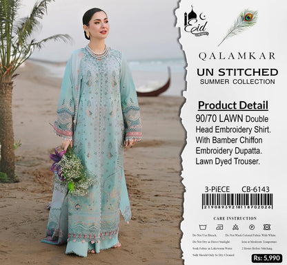 Qalamkar,Front Full Heavy Multi-Head Embroidered