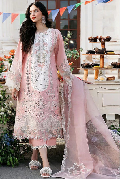 Bin illyas Luxury, Lawn with khaadi net Emb Dopatta,3 Pcs Suit*