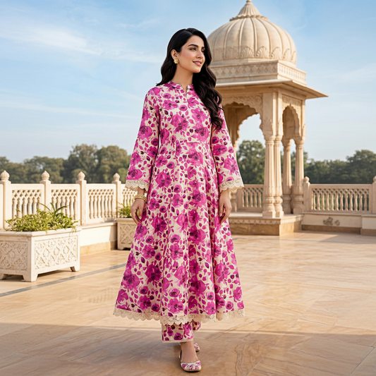 RUPAS, Digital Print Superior Lawn All-Over Print Shirt & Trouser