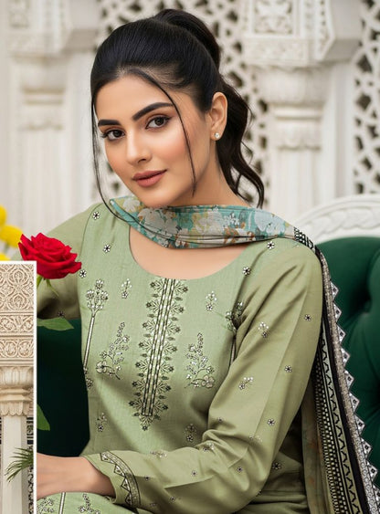 Minha MOST DEMANDING EDITION*03PCS UNSTITCHED SUIT