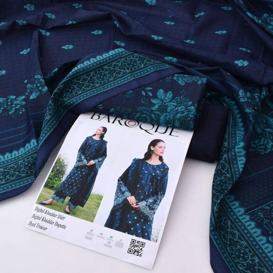 Women's unstitched Khaddar digital print 3PCS