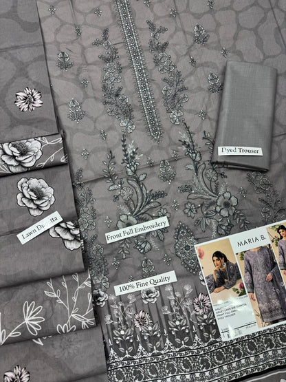MARIA.B digital printed and Front head embroidered Lawn, new arrival