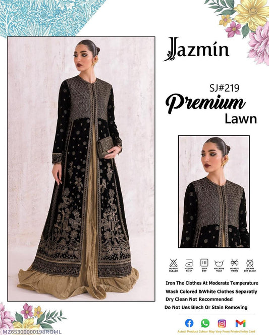 Women embroidered unstitched sequin dress