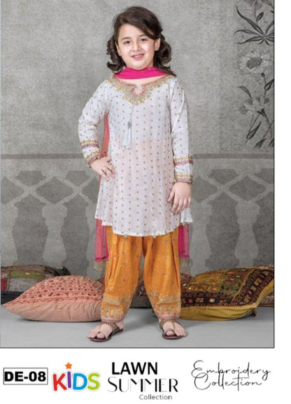 Lawn Eid collection 3pc Kids