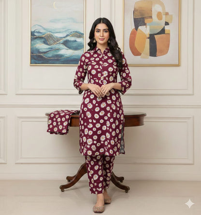 Floral Prints New Arrival,Summer Collection 2026, 2pc,Front Full Digital Printed Shirt*