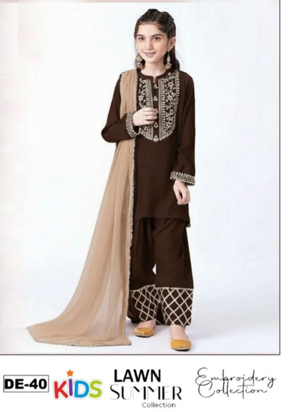 Lawn Eid collection 3pc Kids