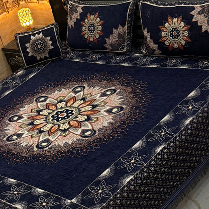 Velvet 4Pcs Jaquard Bedsheet*

King Size