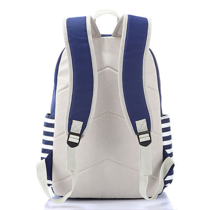 Girls imported canvas school bag pack with strips