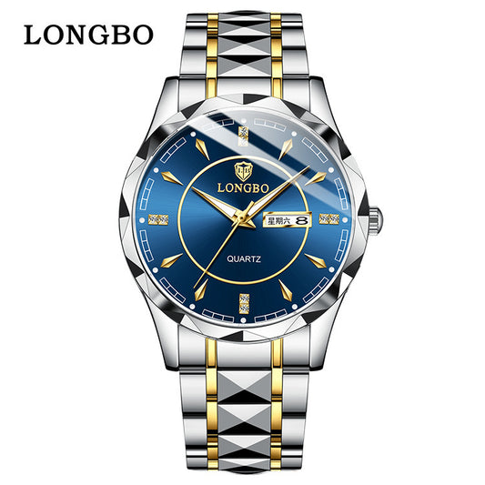 Longbo Brand Men's Quartz Waterproof Watch: Simple Casual Couple Watch.
