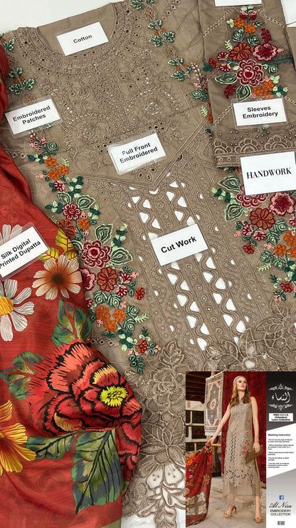 Alnisa : Chikankari Lawn Collection 2k26 D2313