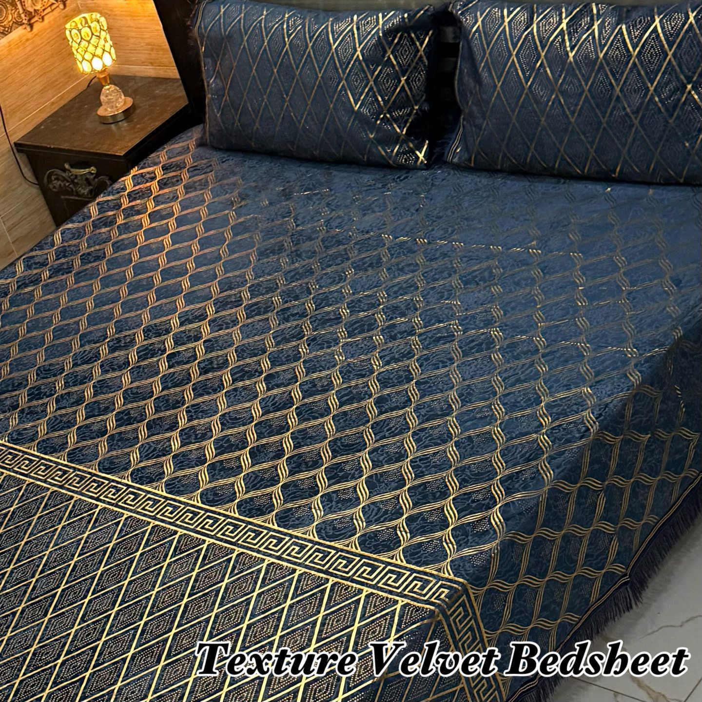 3PC Texture Velvet Bedsheet 25 colour's
