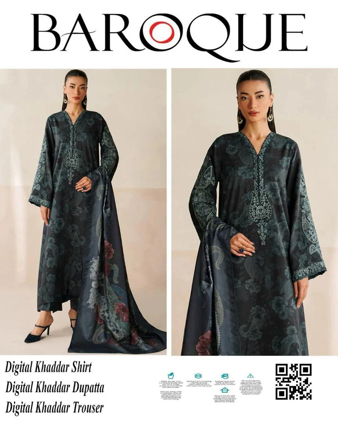 Women's unstitched Khaddar digital print 3PCS