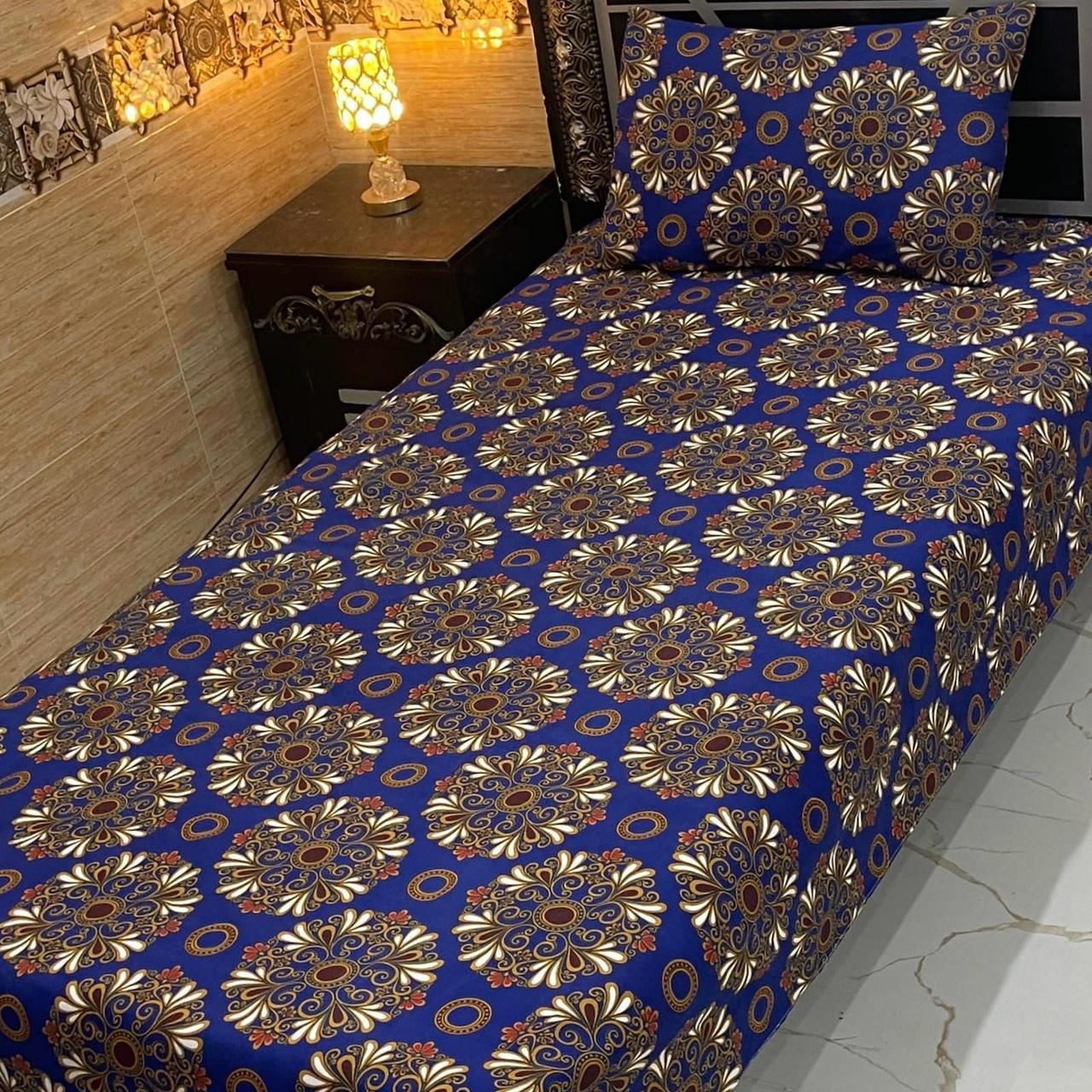 Alkaram 4Pc Mix Cotton Single Pair Bedsheets  4 colours