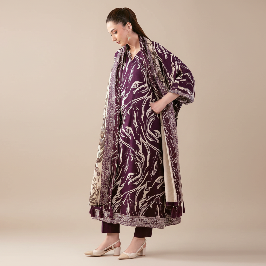 NISHA, by Nishat, Premium Printed Lawn Tana Dora Shirt