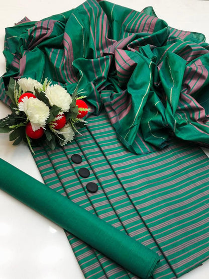 Soft Multani Khaddi Lawn Lining Shirt, 3Pcs