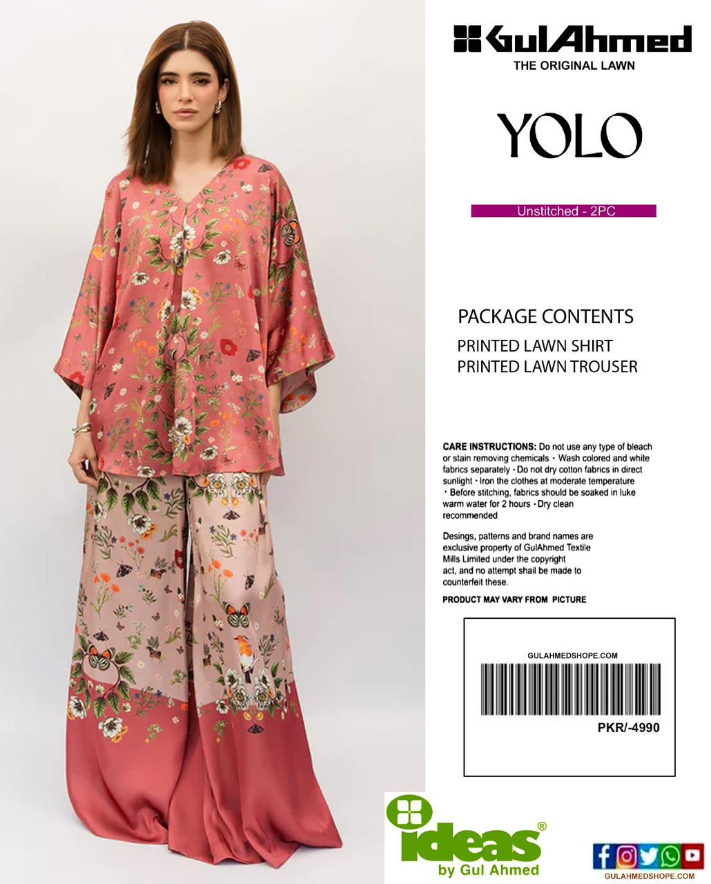 GUL-AHMED YOLO TWO PC CO-ORD SET