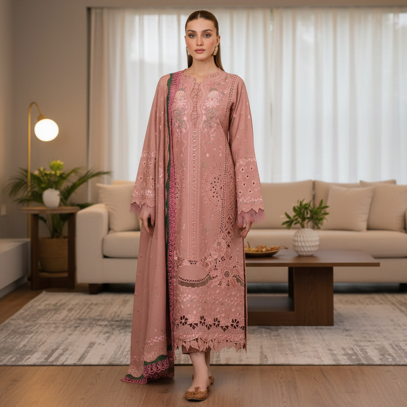 BIN ILLYAS-  embroidered Lawn