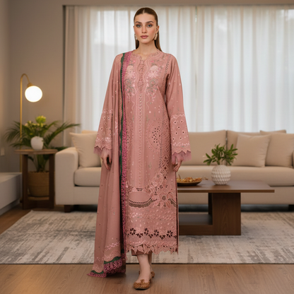 BIN ILLYAS-  embroidered Lawn