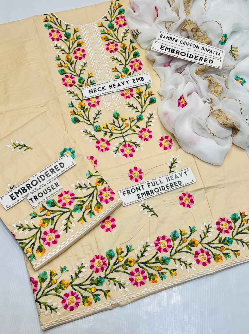 Breezè Cotton/Lawn cross stitch multi Embroidery 5 colours