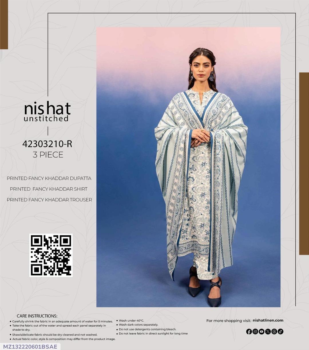 Women's unstitched khaddar suit