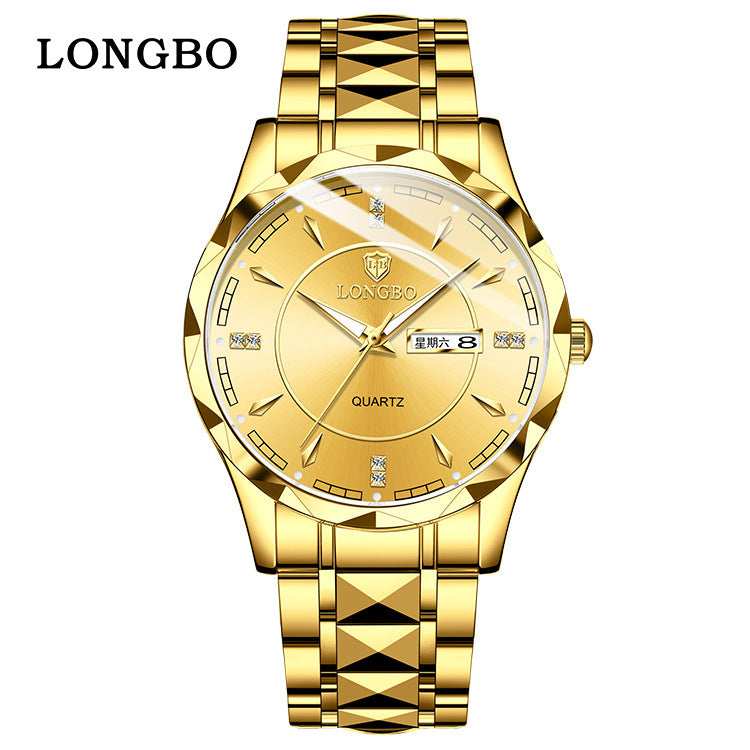 Longbo Brand Men's Quartz Waterproof Watch: Simple Casual Couple Watch.