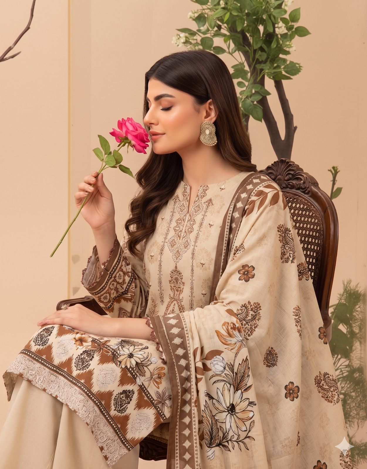MARIA.B digital printed and Front head embroidered Lawn, new arrival