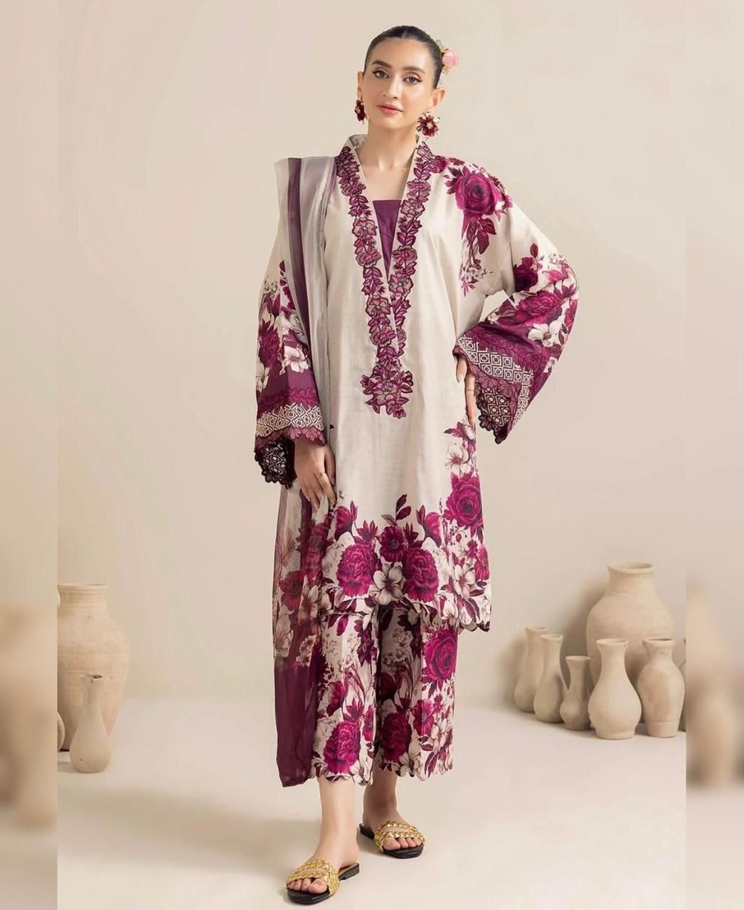 Shamooz Silk,digital printed Dupatta
