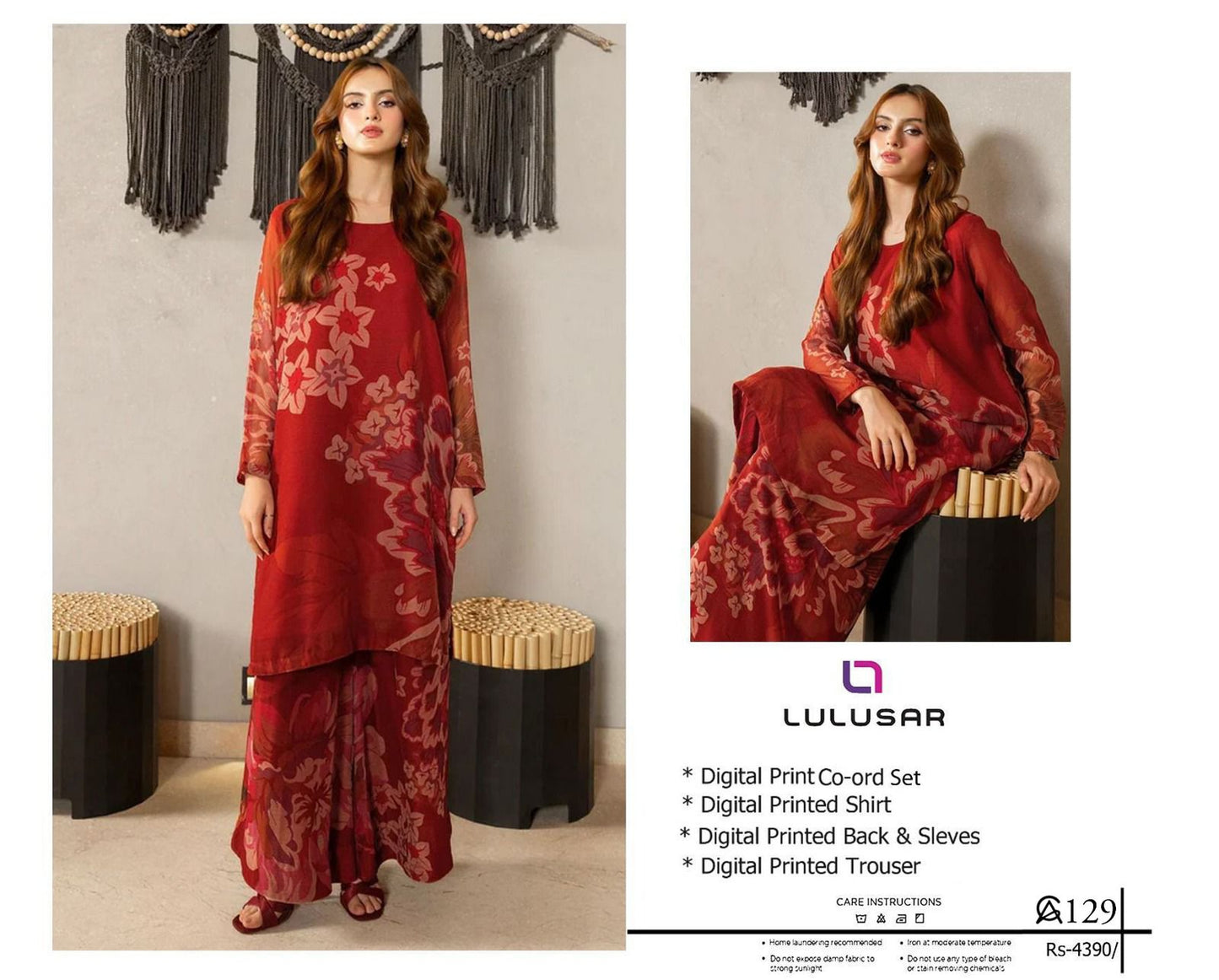 Lulusar co-ord,quality lawn 90/88, 6 colors