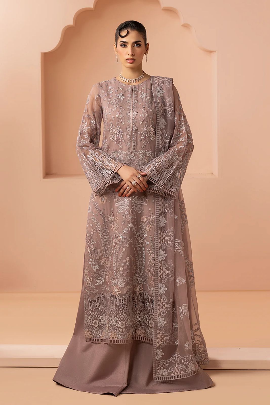 Chiffon embroidered