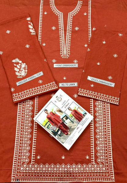URGE,PURE 2PC EMBROIDERED, AIRJET 90/70 LAWN
