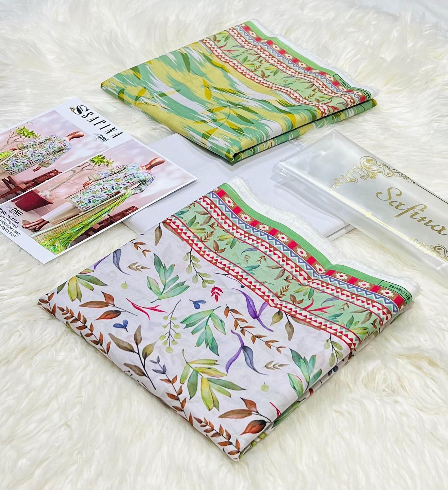 Safina digital printed lawn shirt, dupatta and trouser 10 colors
