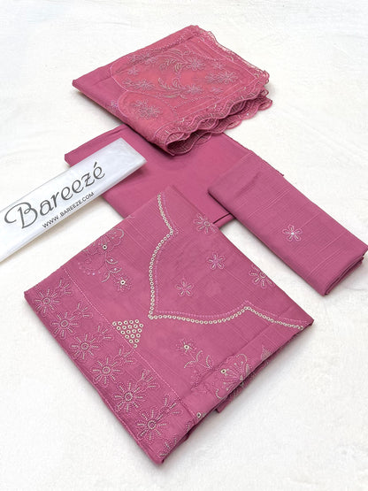 Bareezè Lawn 3Pcs Embroidered 6 colors