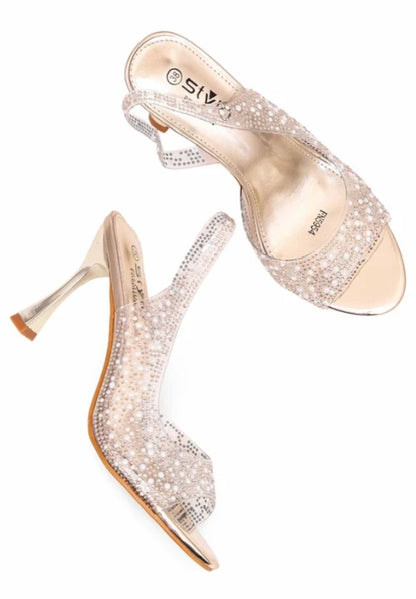 Golden fancy women's Bridal sandal
