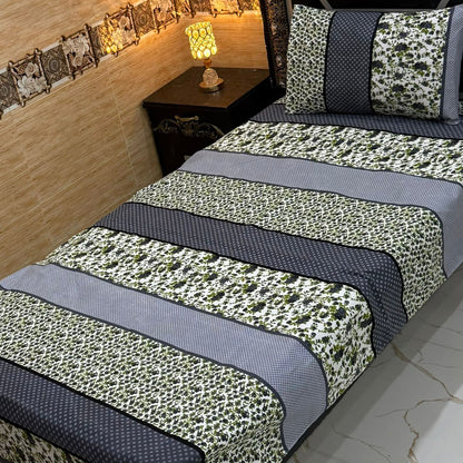 Alkaram 4Pc Mix Cotton Single Pair Bedsheets  4 colours