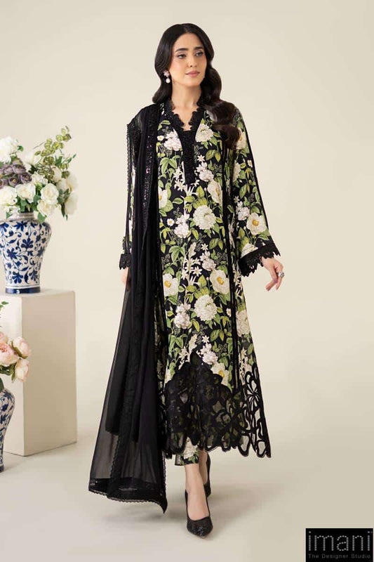 LAWN 3Pc,Front Printed*Daman Embroidery Patch 2K26 article