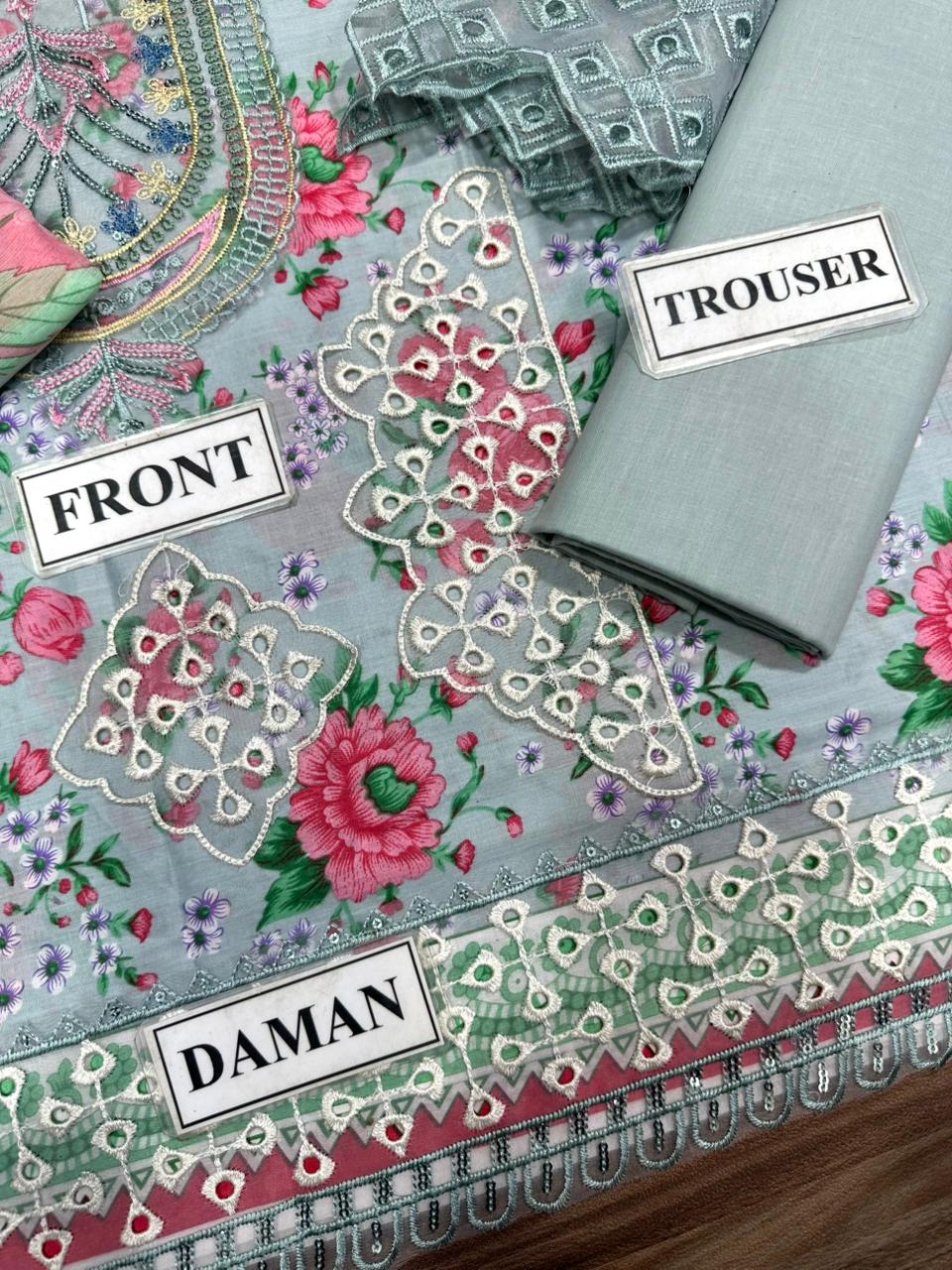 Iznik UnStitched Fabric Lawn
